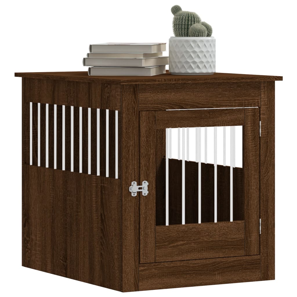 Dog Crate Furniture Brown Oak 64.5x80x71 cm Engineered Wood