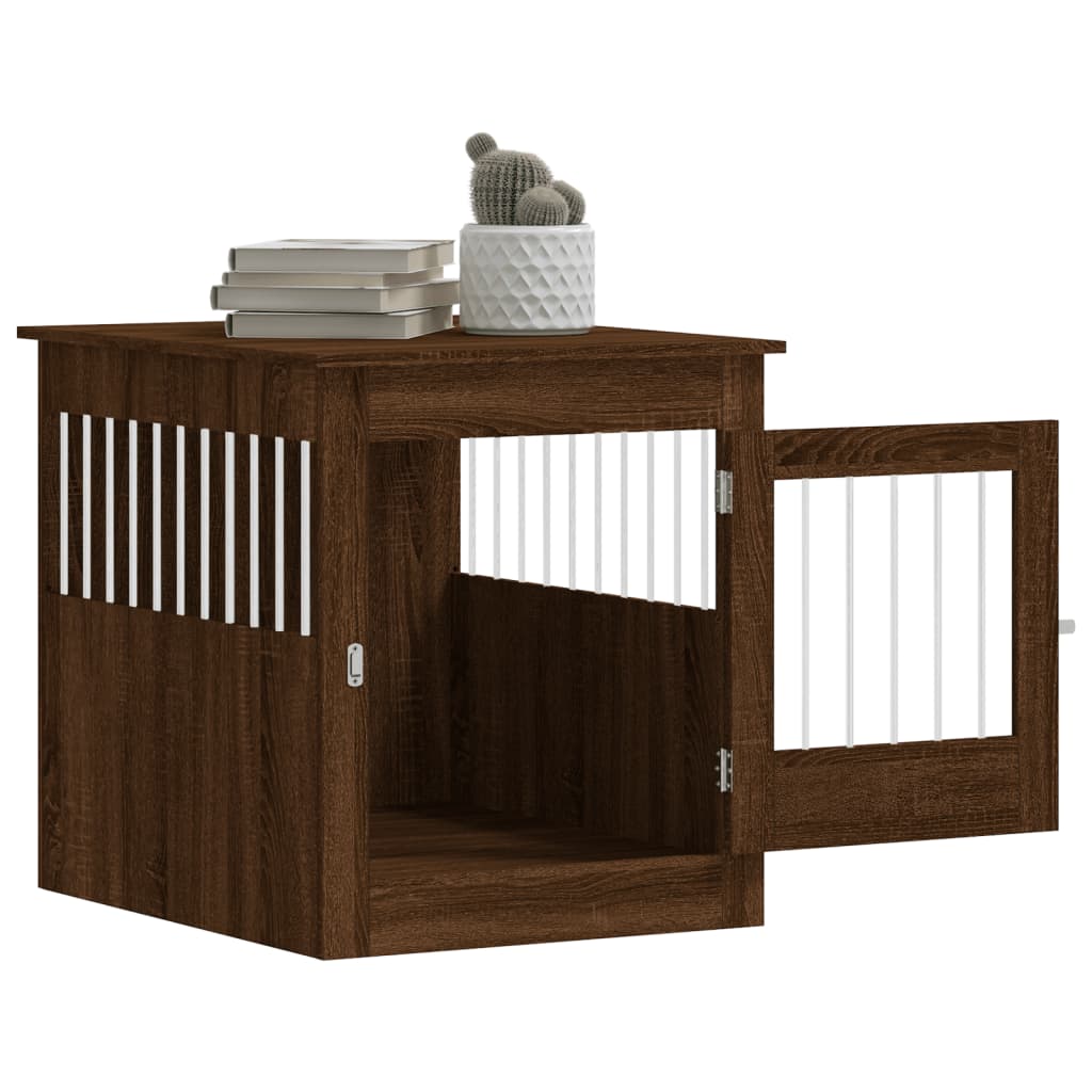 Dog Crate Furniture Brown Oak 64.5x80x71 cm Engineered Wood