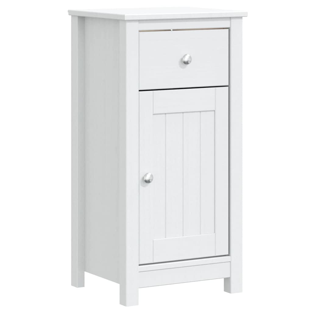 3 Piece Bathroom Furniture Set "BERG" White Solid Wood Pine