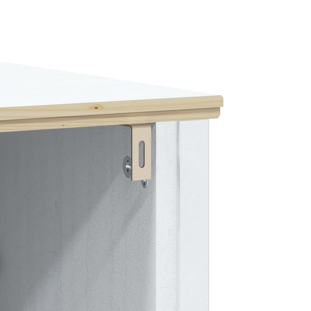 3 Piece Bathroom Furniture Set "BERG" White Solid Wood Pine