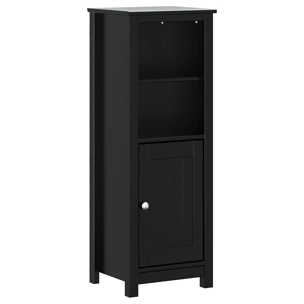 3 Piece Bathroom Furniture Set "BERG" Black Solid Wood Pine