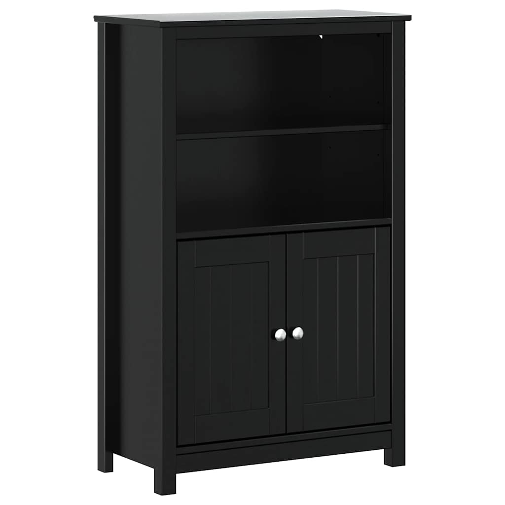 3 Piece Bathroom Furniture Set "BERG" Black Solid Wood Pine