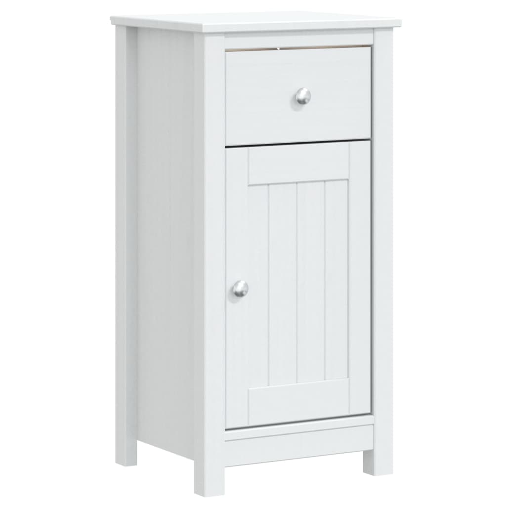 4 Piece Bathroom Furniture Set "BERG" White Solid Wood Pine