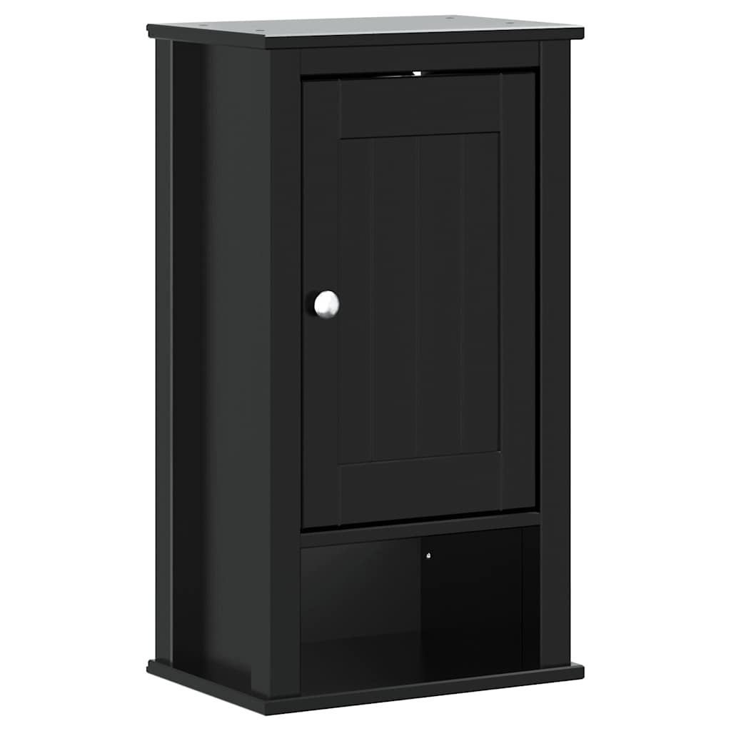 4 Piece Bathroom Furniture Set "BERG" Black Solid Wood Pine