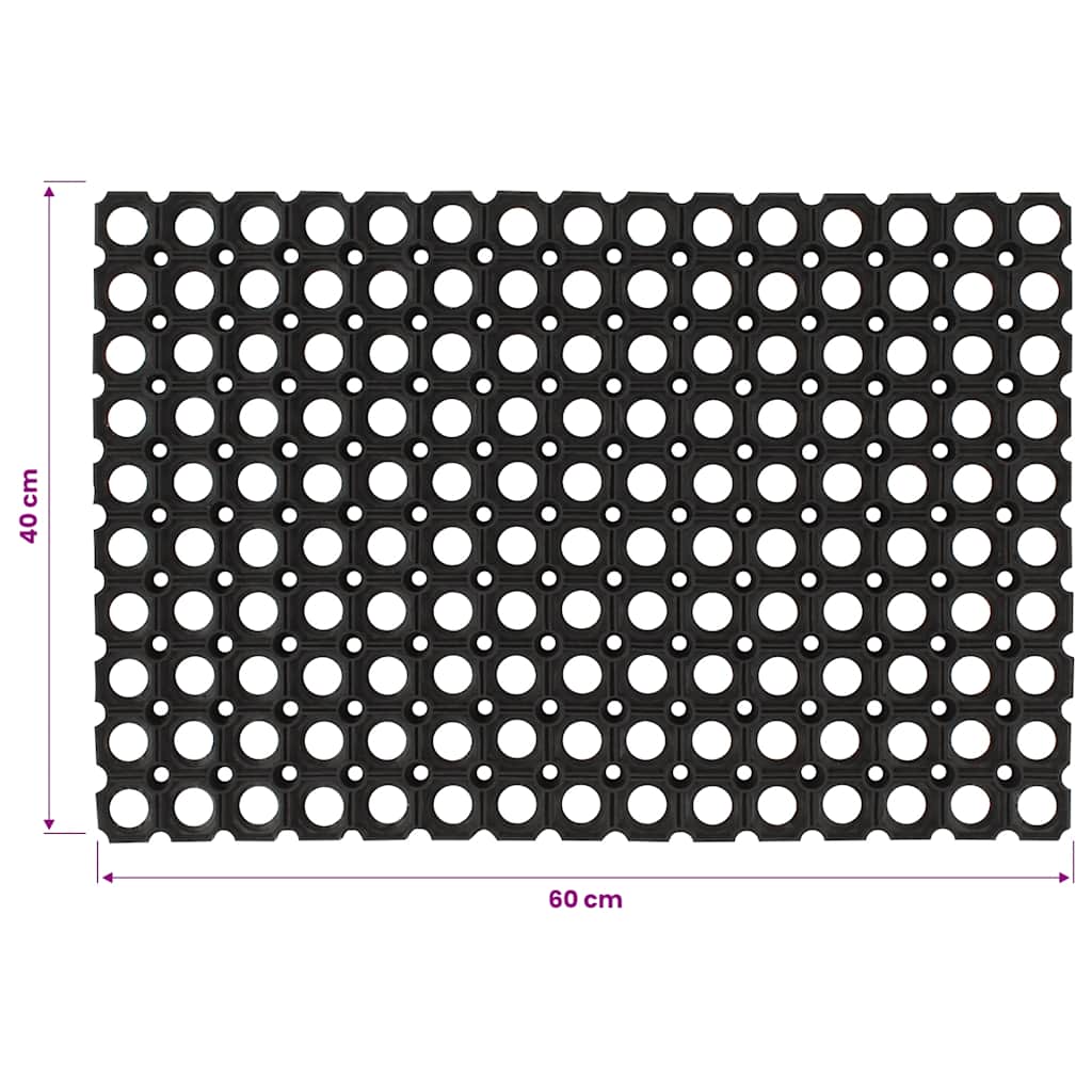 Door Mat Rectangular 40x60 cm Rubber