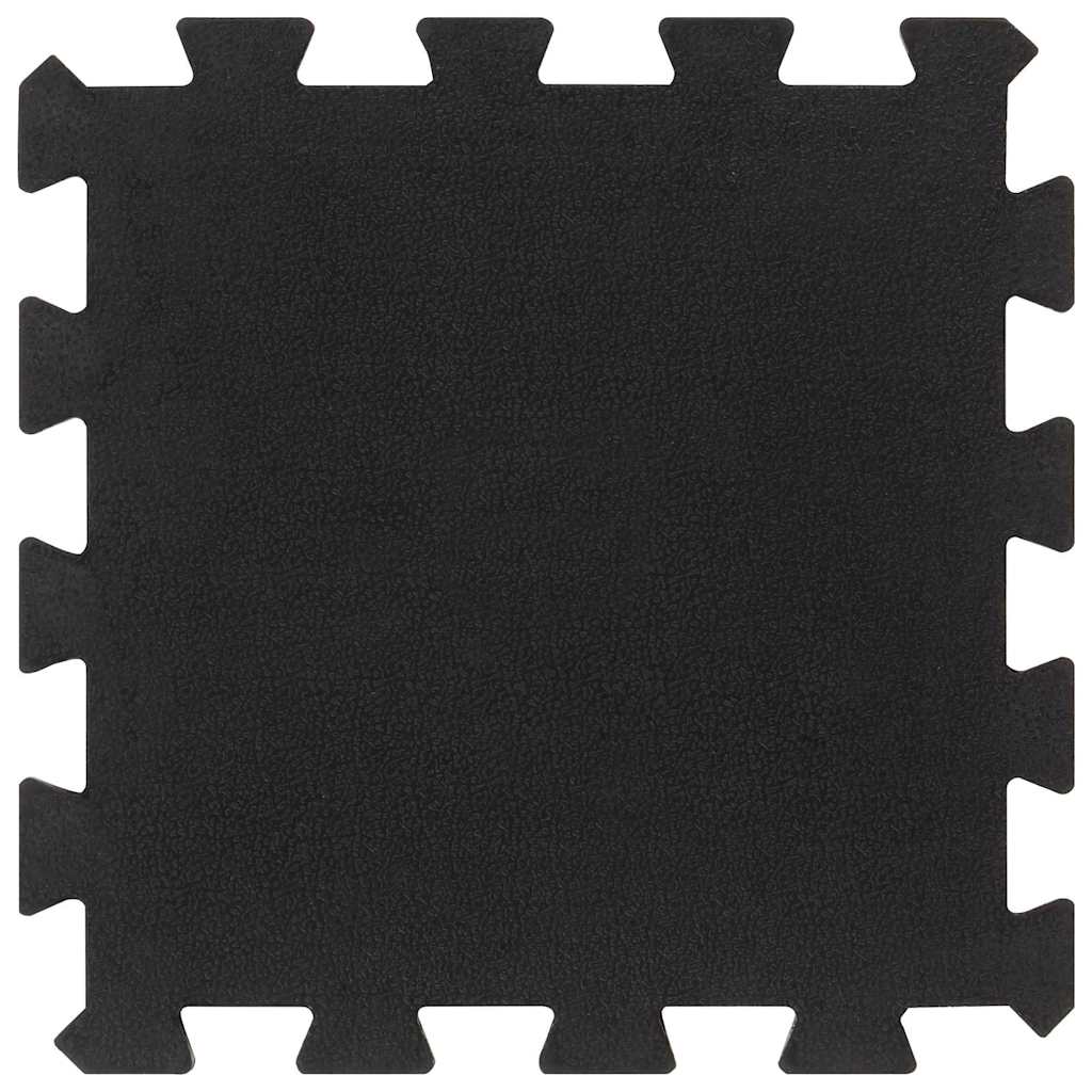 Rubber Floor Tiles 16 pcs Black 16 mm 30x30 cm