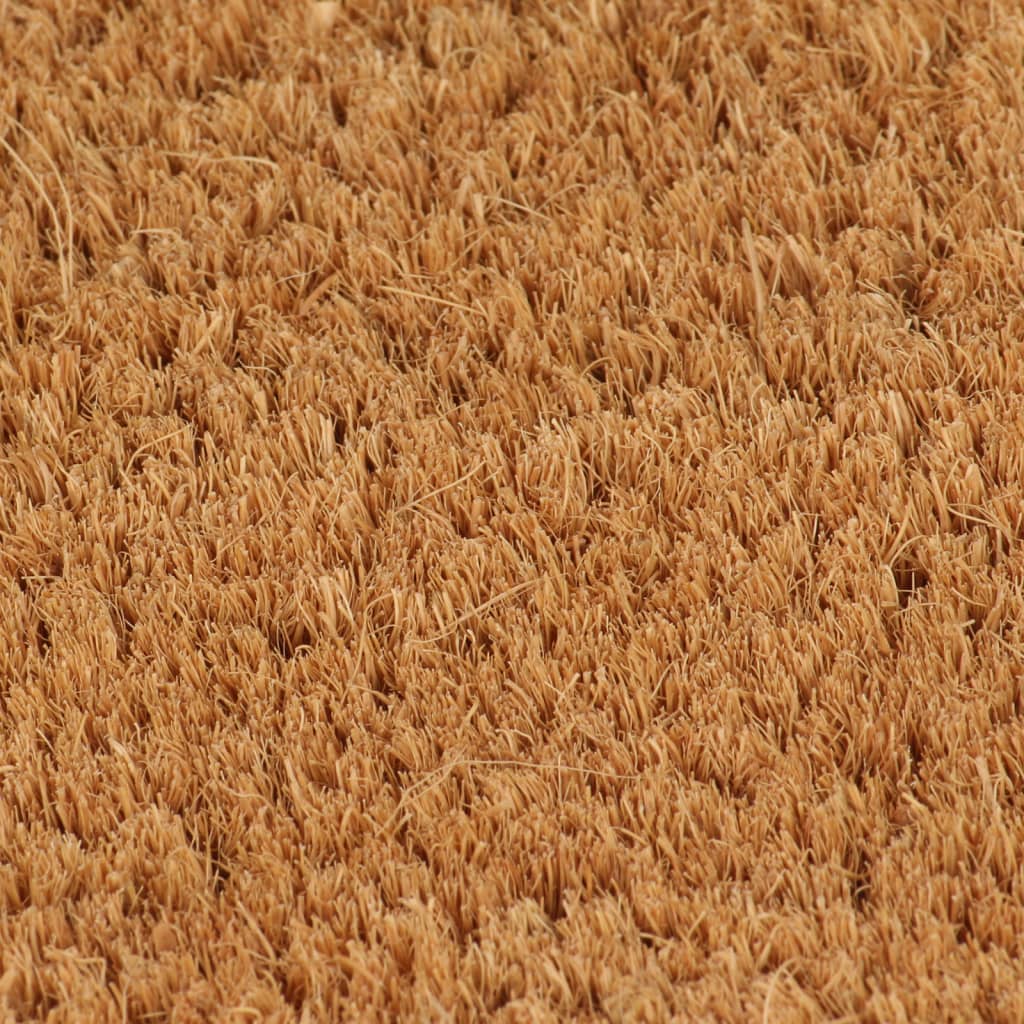 Door Mat Natural Half Round 40x60 cm Tufted Coir