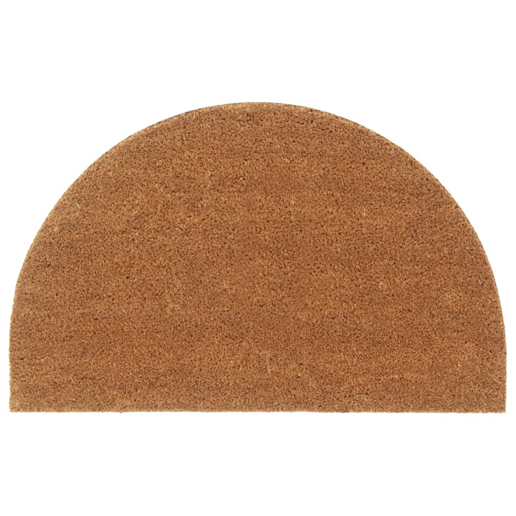 Door Mat Natural Half Round 50x80 cm Tufted Coir