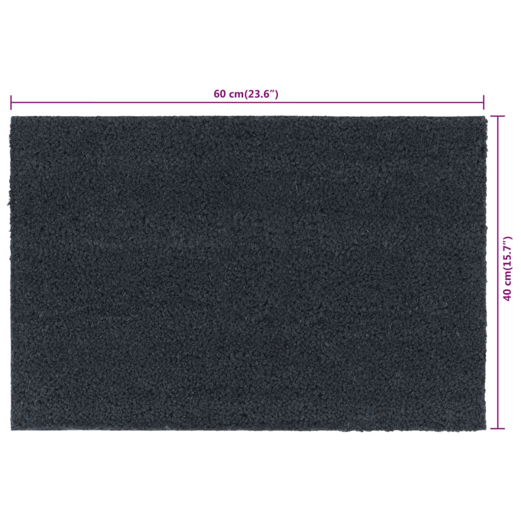 Door Mat Dark Grey 40x60 cm Tufted Coir
