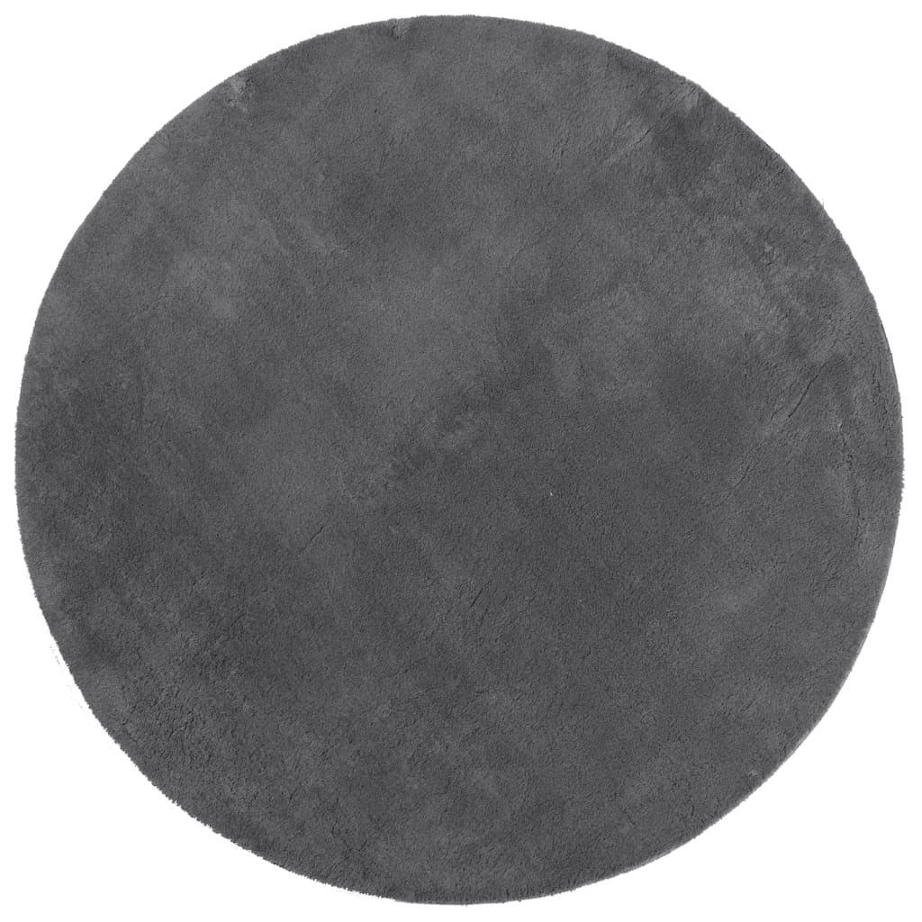 Rug HUARTE Short Pile Soft and Washable Anthracite Ø 200 cm