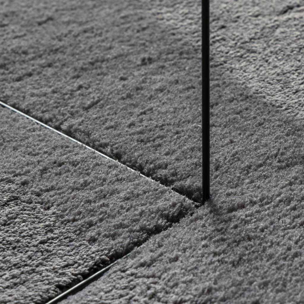 Rug HUARTE Short Pile Soft and Washable Anthracite Ø 200 cm