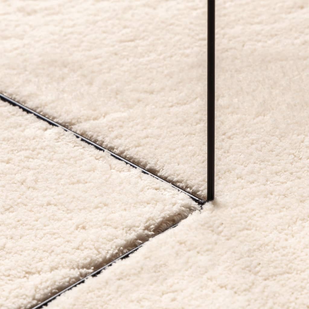 Rug HUARTE Short Pile Soft and Washable Beige 60x110 cm
