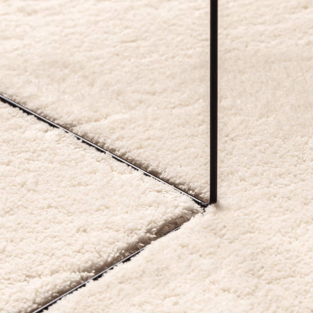 Rug HUARTE Short Pile Soft and Washable Beige 80x200 cm