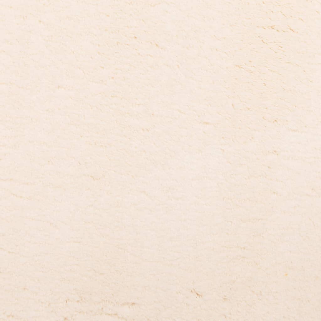 Rug HUARTE Short Pile Soft and Washable Beige 200x200 cm