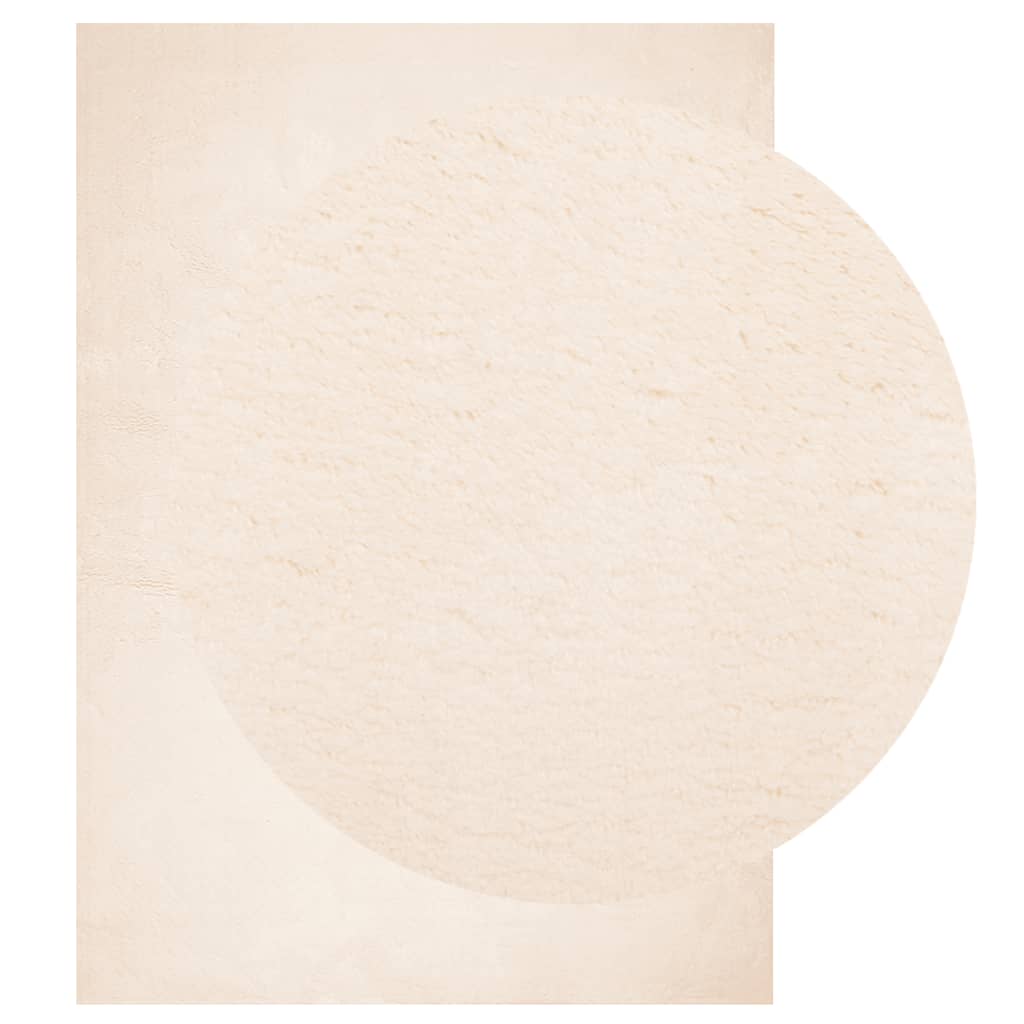 Rug HUARTE Short Pile Soft and Washable Beige 240x340 cm