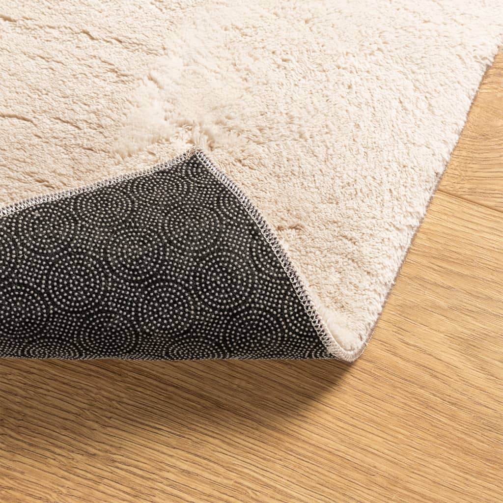 Rug HUARTE Short Pile Soft and Washable Beige 240x340 cm