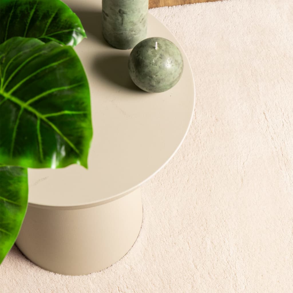 Rug HUARTE Short Pile Soft and Washable Beige 240x340 cm
