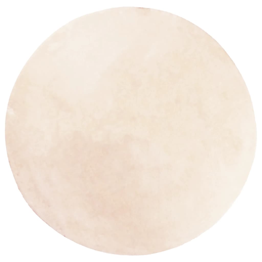 Rug HUARTE Short Pile Soft and Washable Beige Ø 160 cm