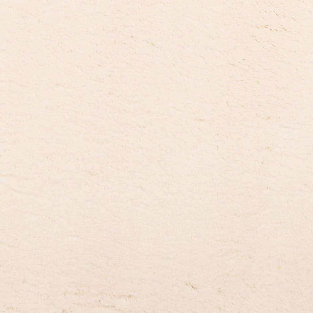 Rug HUARTE Short Pile Soft and Washable Beige Ø 160 cm