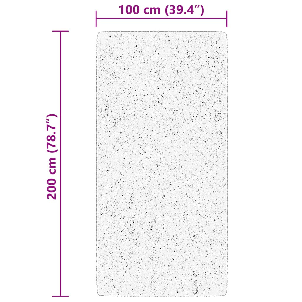 Rug HUARTE Short Pile Soft and Washable Cream 100x200 cm