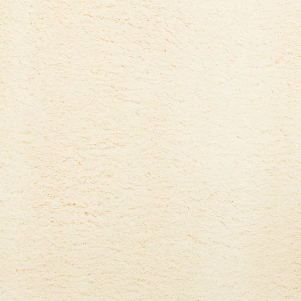 Rug HUARTE Short Pile Soft and Washable Cream 120x120 cm