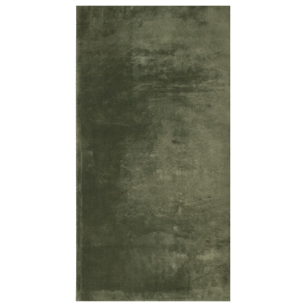 vidaXL Rug HUARTE Short Pile Soft and Washable Forest Green 60x110 cm