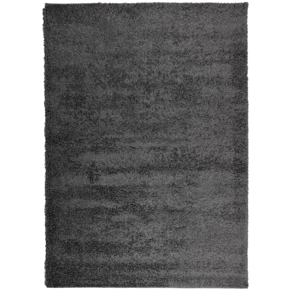 vidaXL Shaggy Rug High Pile Modern Anthracite 240x340 cm