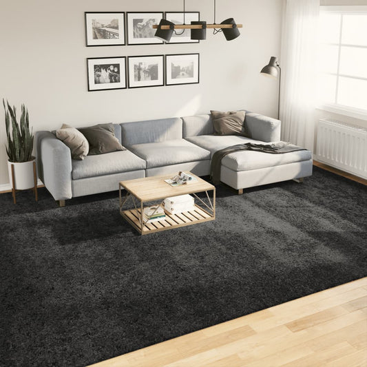 vidaXL Shaggy Rug PAMPLONA High Pile Modern Anthracite 300x400 cm