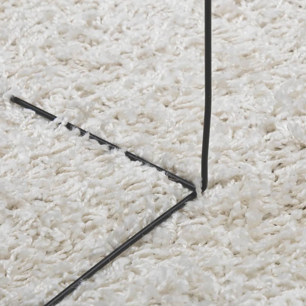 vidaXL Shaggy Rug PAMPLONA High Pile Modern Cream 300x400 cm