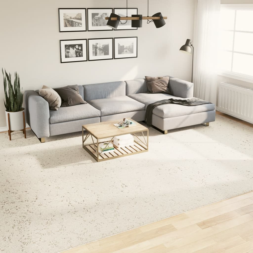 vidaXL Shaggy Rug PAMPLONA High Pile Modern Cream 300x400 cm