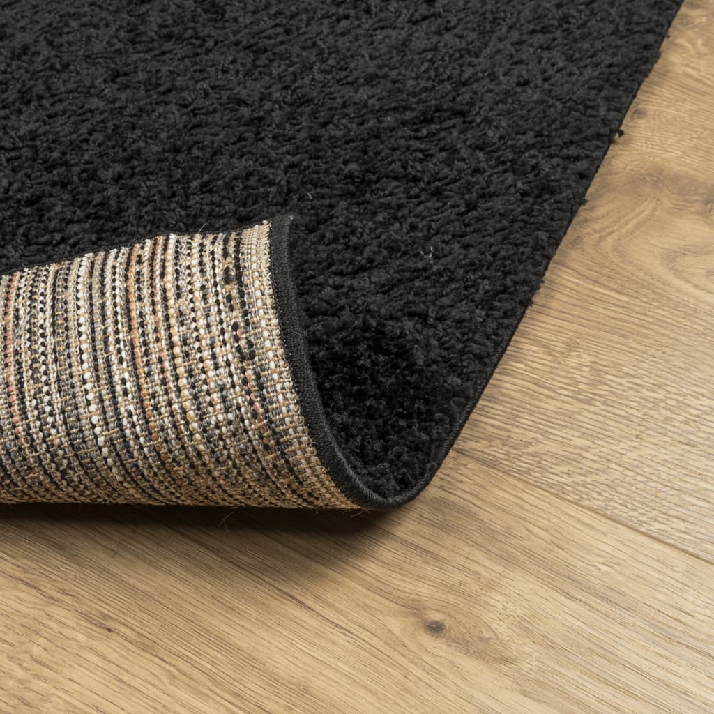 vidaXL Shaggy Rug PAMPLONA High Pile Modern Black 300x400 cm