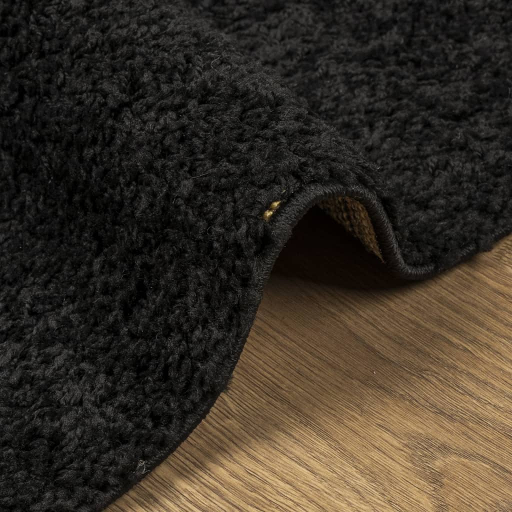 vidaXL Shaggy Rug PAMPLONA High Pile Modern Black 300x400 cm