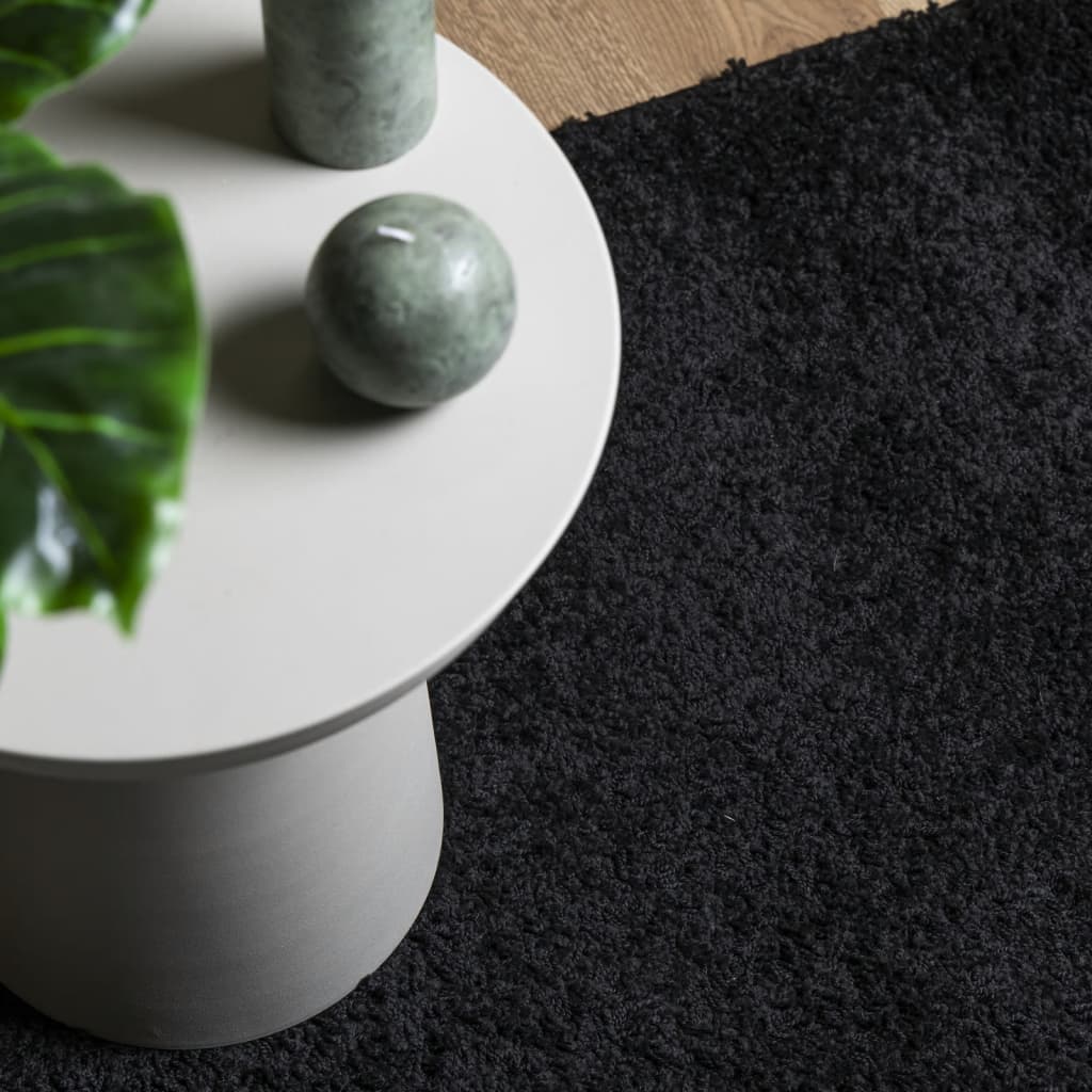 vidaXL Shaggy Rug PAMPLONA High Pile Modern Black 300x400 cm