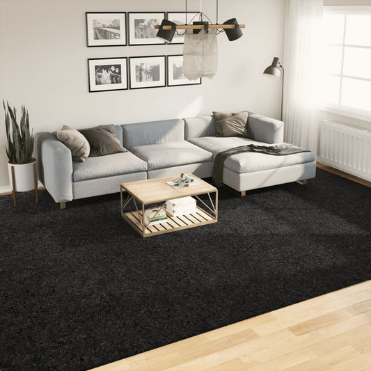 vidaXL Shaggy Rug PAMPLONA High Pile Modern Black 300x400 cm