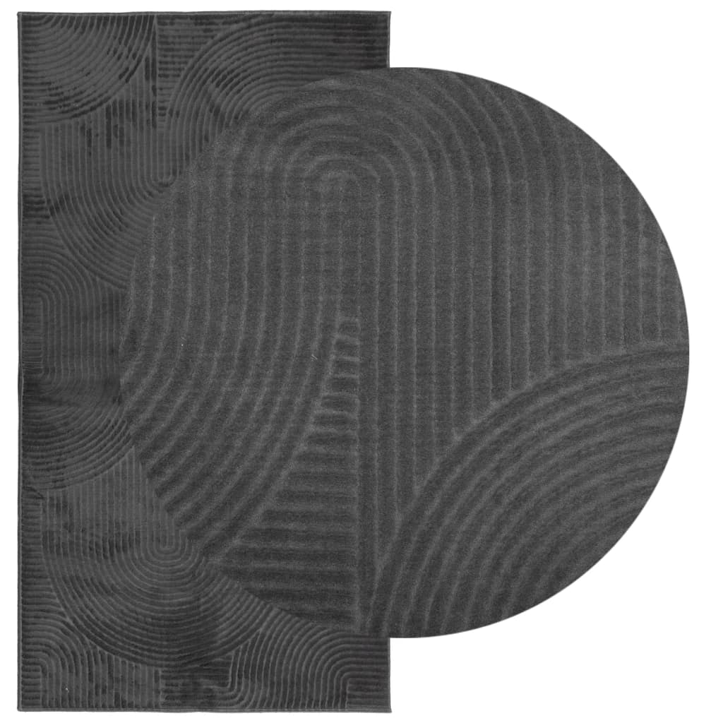 vidaXL Rug IZA Short Pile Scandinavian Look Anthracite 80x150 cm