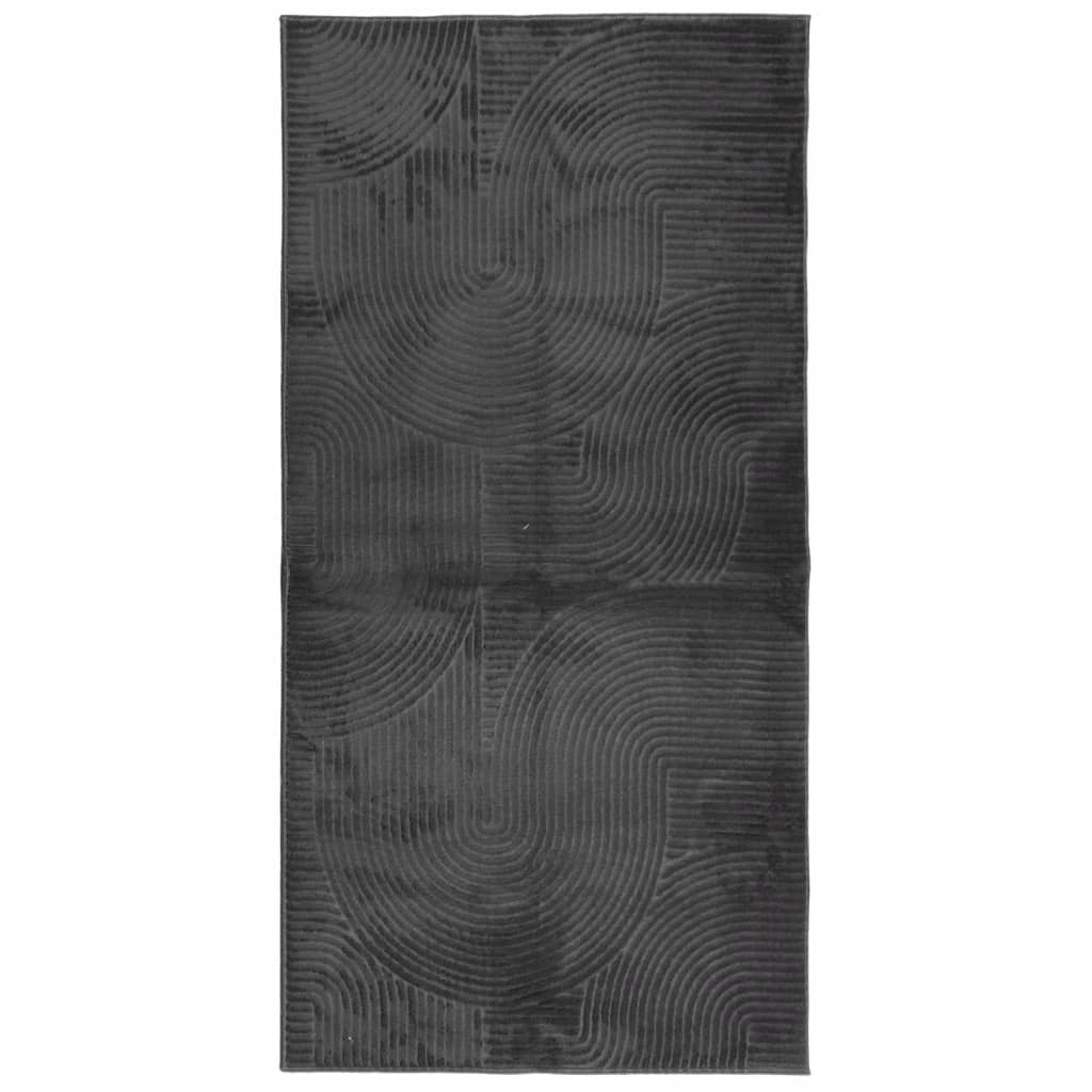 vidaXL Rug IZA Short Pile Scandinavian Look Anthracite 100x200 cm