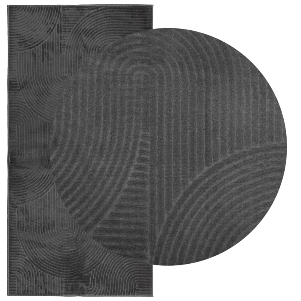 vidaXL Rug IZA Short Pile Scandinavian Look Anthracite 100x200 cm