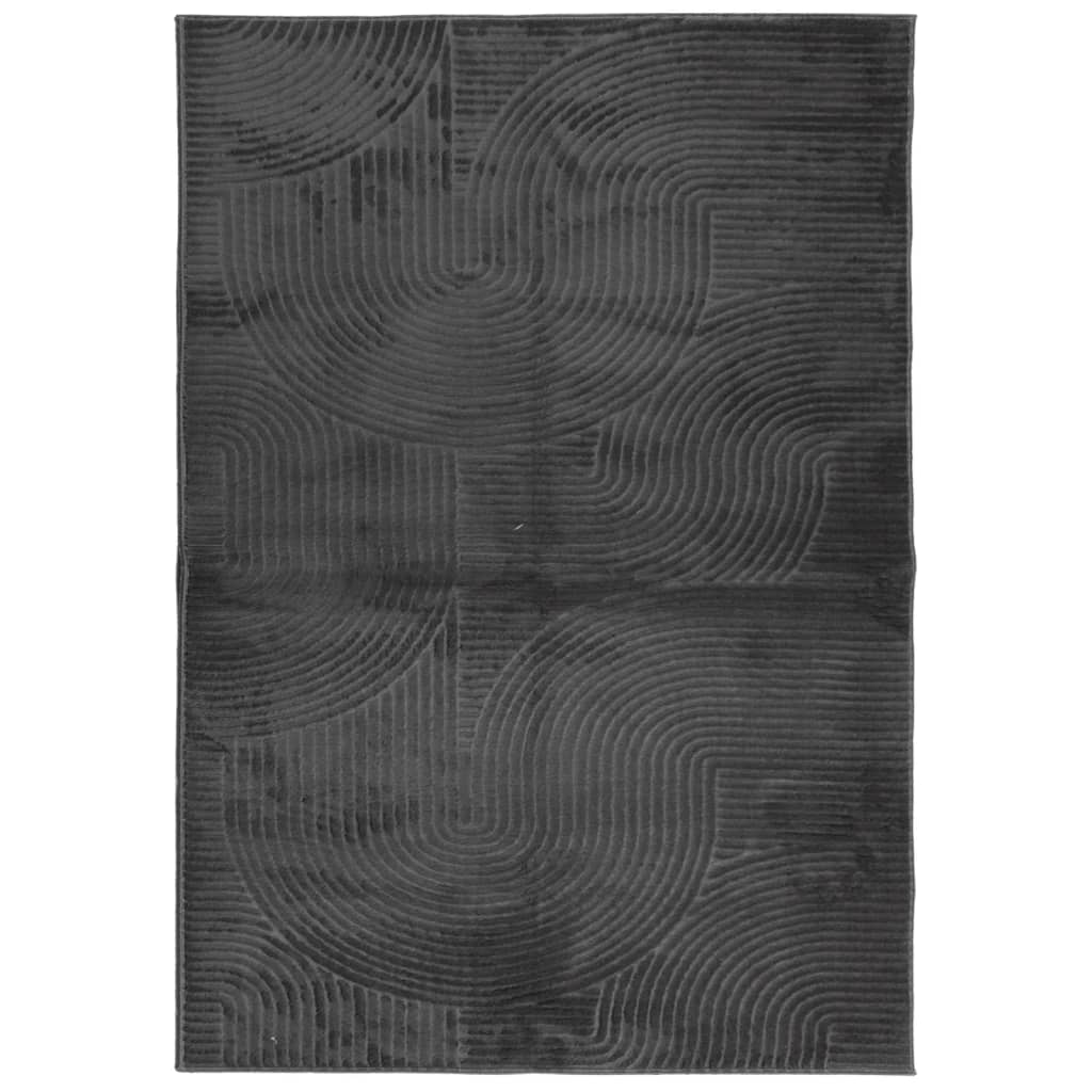 Rug IZA Short Pile Scandinavian Look Anthracite 160x230 cm