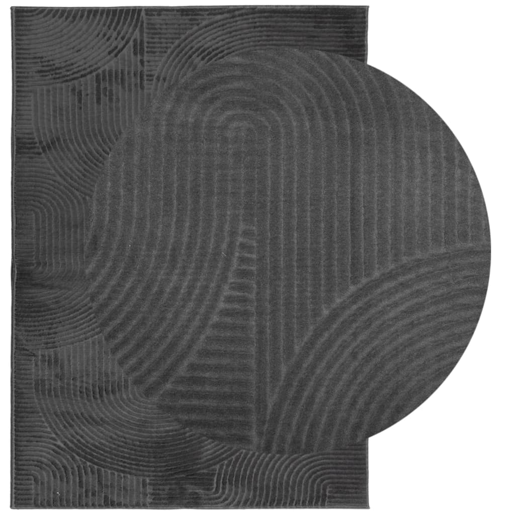 Rug IZA Short Pile Scandinavian Look Anthracite 240x340 cm