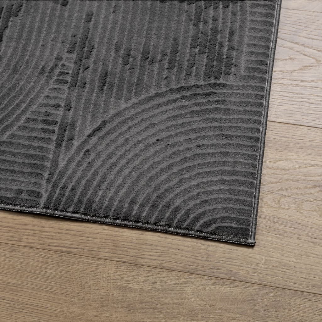 Rug IZA Short Pile Scandinavian Look Anthracite 240x340 cm