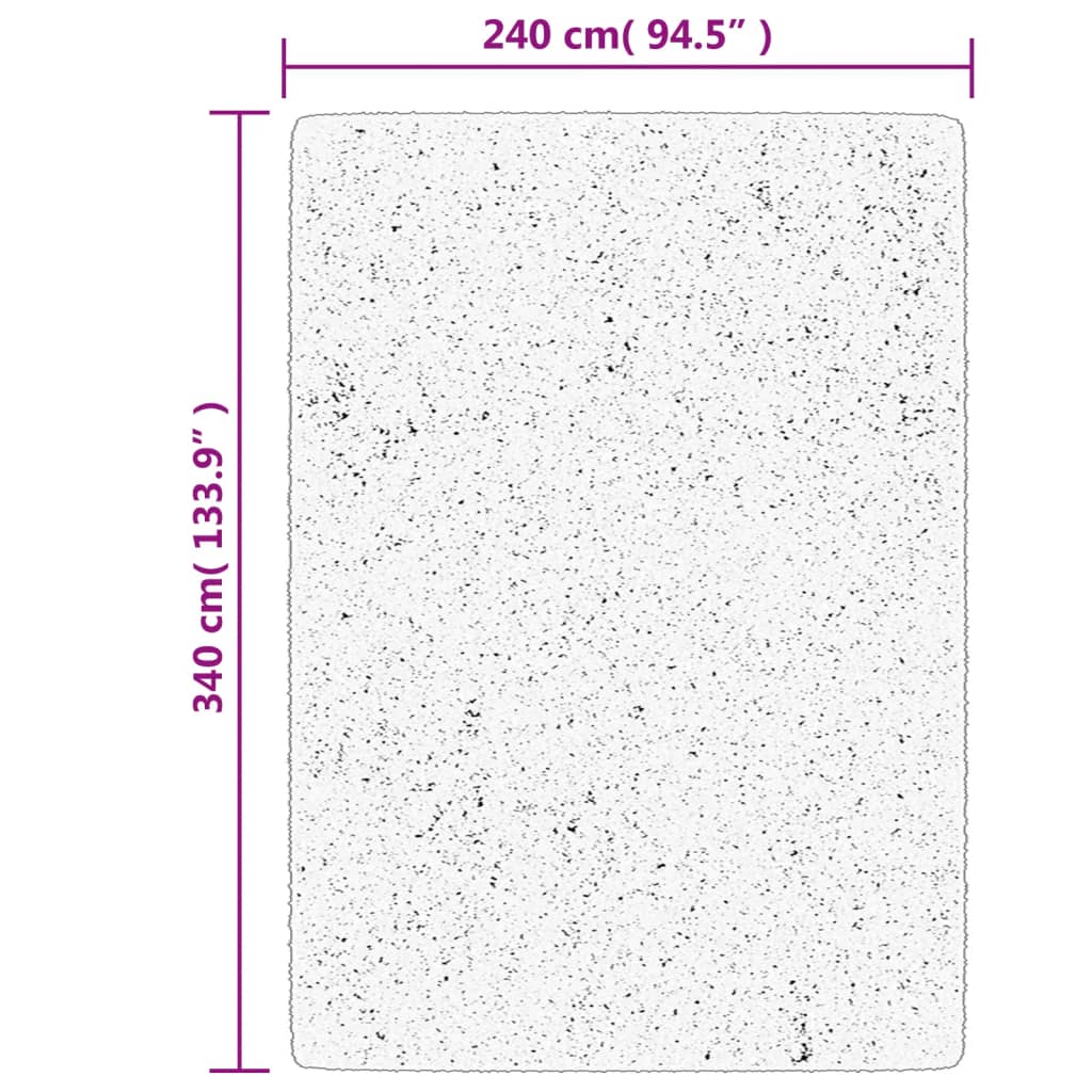 Rug IZA Short Pile Scandinavian Look Anthracite 240x340 cm