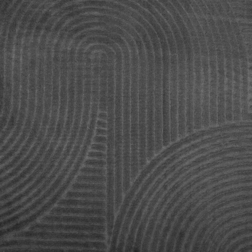 Rug IZA Short Pile Scandinavian Look Anthracite Ø 120 cm