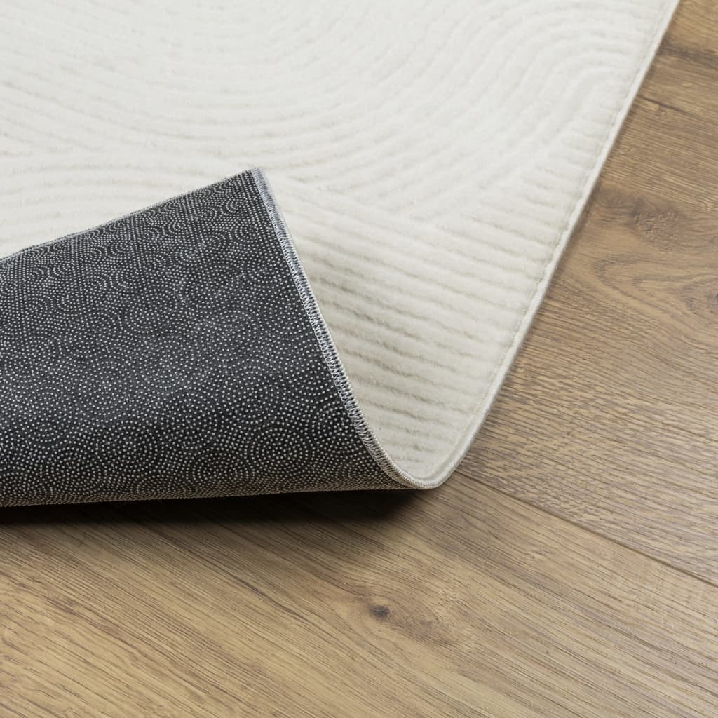 Rug IZA Short Pile Scandinavian Look Cream 100x200 cm