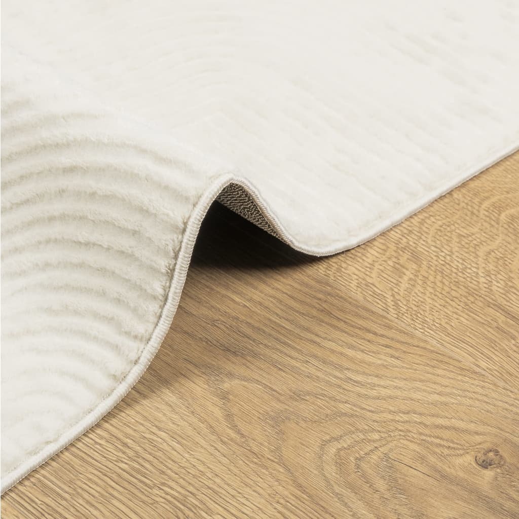 Rug IZA Short Pile Scandinavian Look Cream 100x200 cm