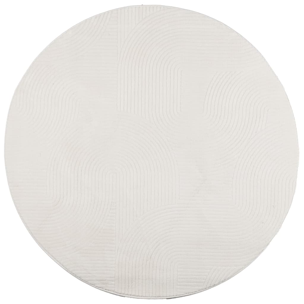 vidaXL Rug IZA Short Pile Scandinavian Look Cream Ø 200 cm