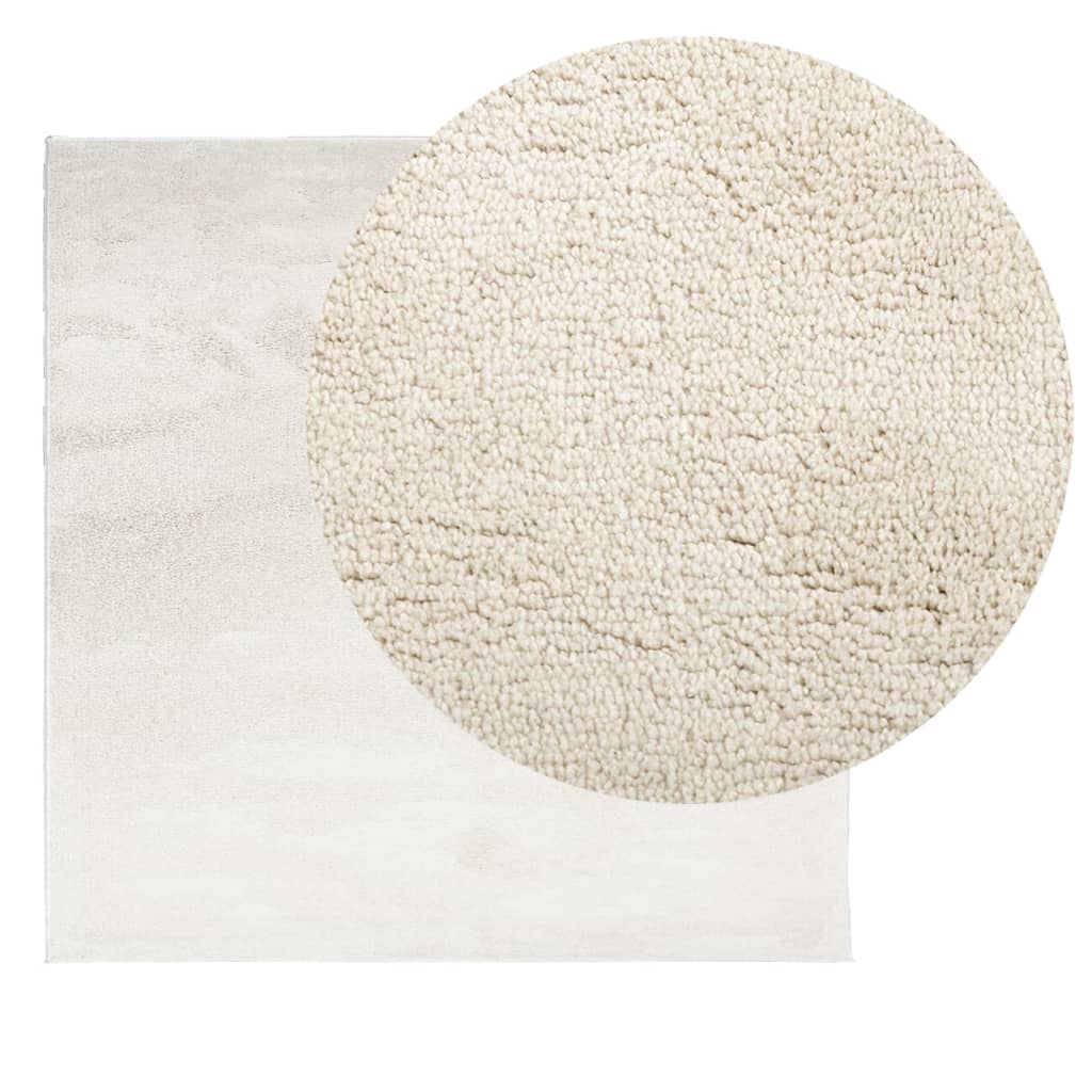 vidaXL Rug OVIEDO Short Pile Beige 120x120 cm