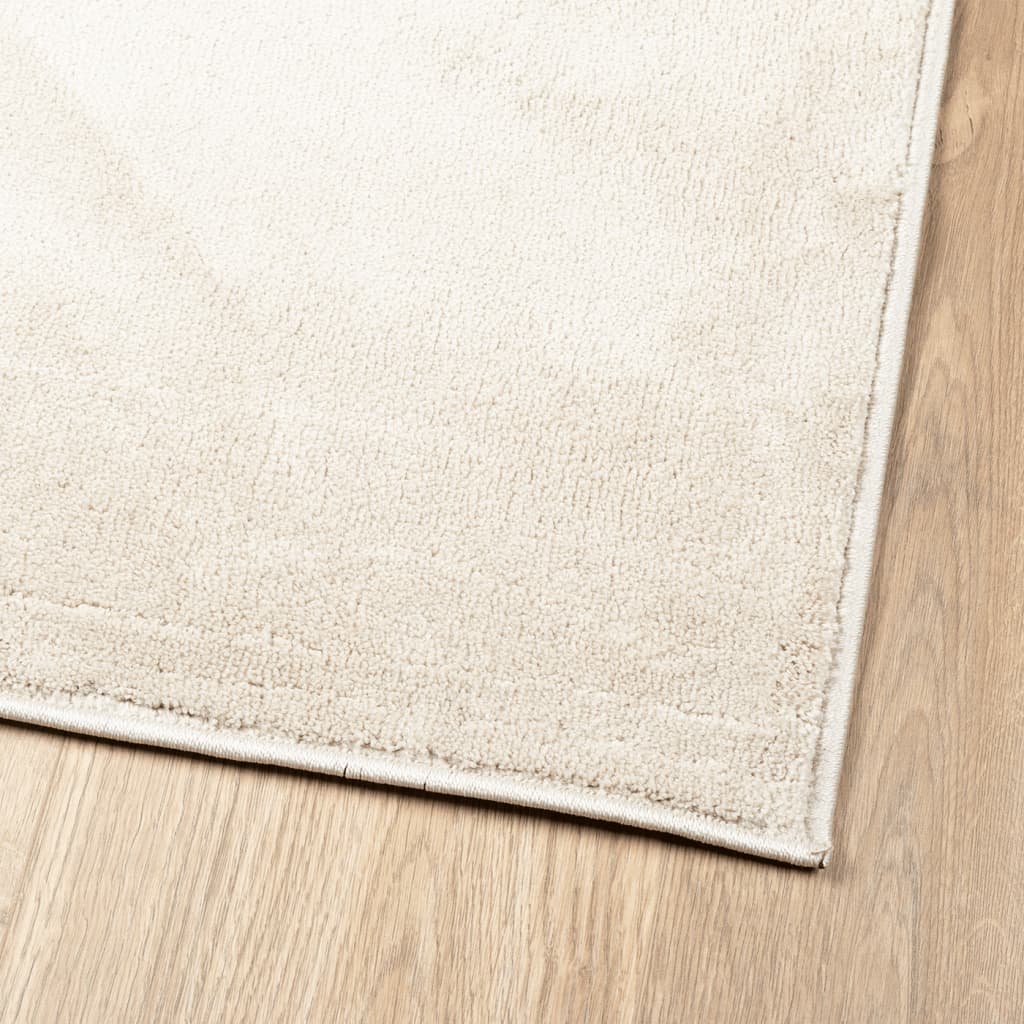 vidaXL Rug OVIEDO Short Pile Beige 120x120 cm