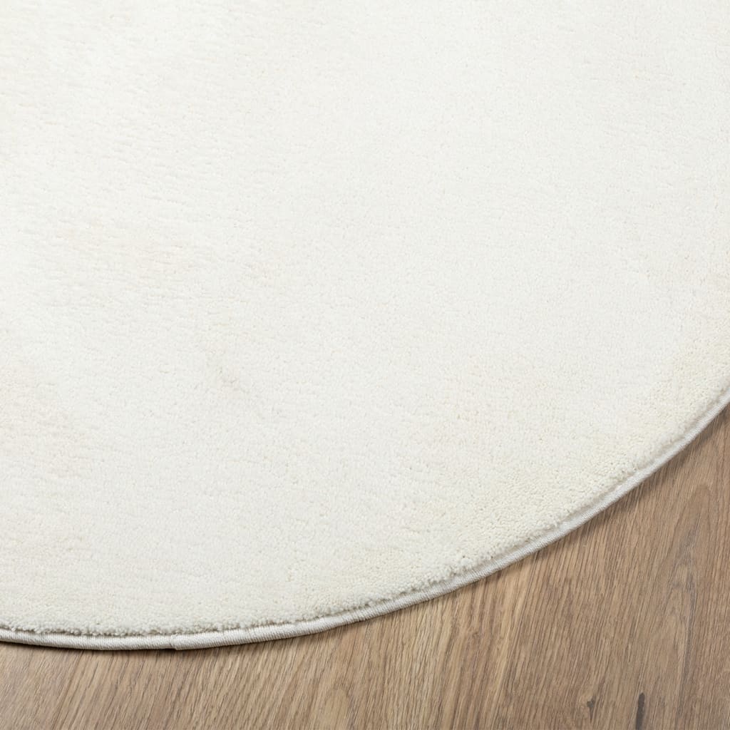 vidaXL Rug OVIEDO Short Pile Cream Ø 280 cm