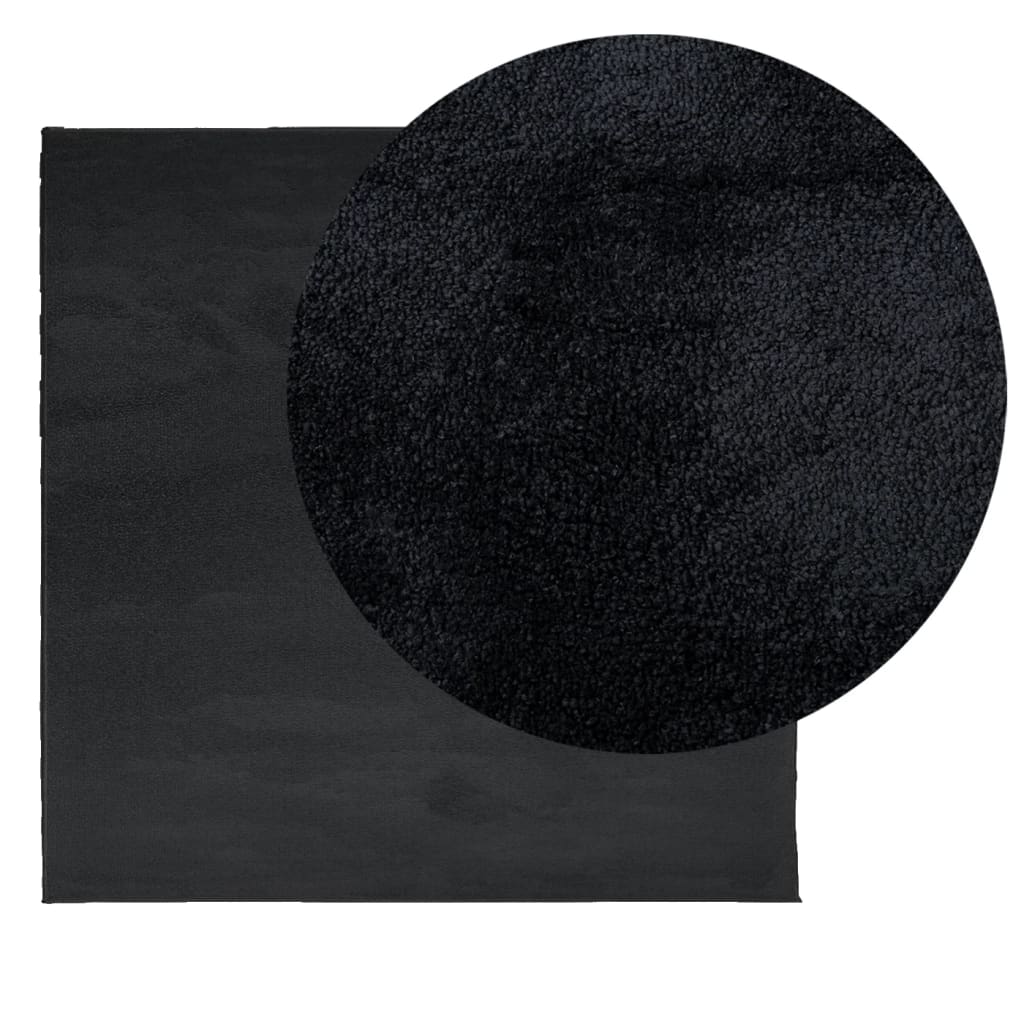 vidaXL Rug OVIEDO Short Pile Black 200x200 cm