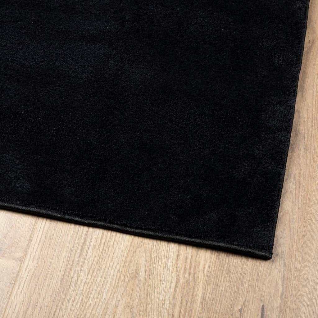 vidaXL Rug OVIEDO Short Pile Black 200x200 cm